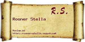 Rosner Stella névjegykártya