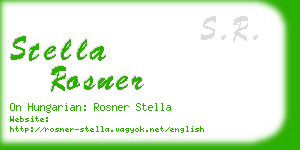 stella rosner business card